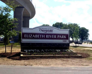 Elizabeth River Park is a newly restored and expanded park under the Jordan Bridge in South Norfolk. There is a playground, a dog park, a gazebo, an adult exercise area with equipment, tables and shelter.