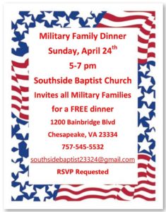 southside church military family dinner
