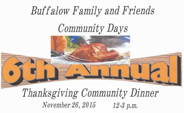 Buffalow Family and Friends host Thanksgiving feast