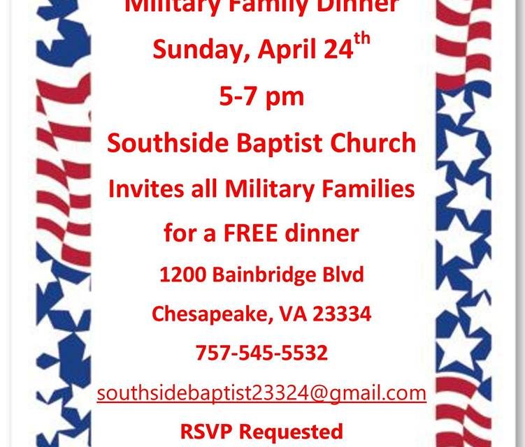 Southside Baptist hosts dinner for military families