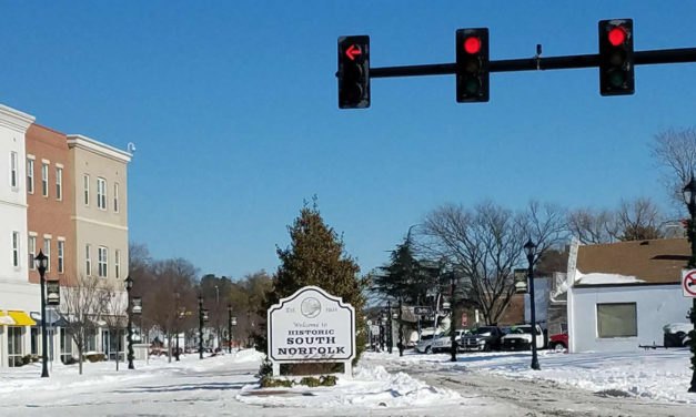 Blizzard blows in, South Norfolk snowed up